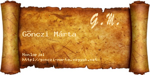 Gönczi Márta névjegykártya
